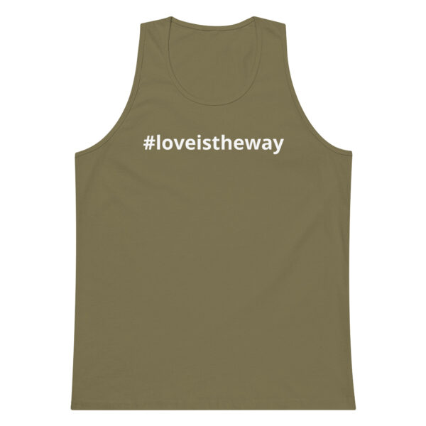 #loveistheway Men’s premium tank top - Image 13