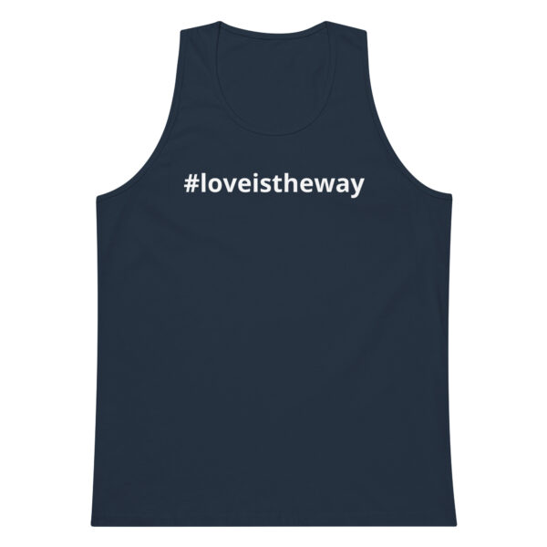 #loveistheway Men’s premium tank top - Image 7