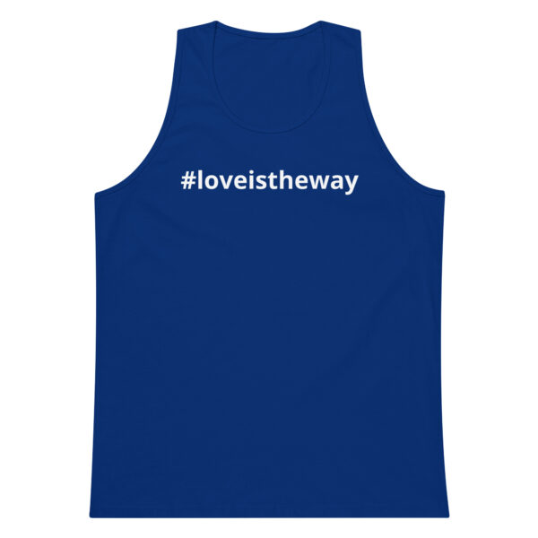 #loveistheway Men’s premium tank top - Image 3